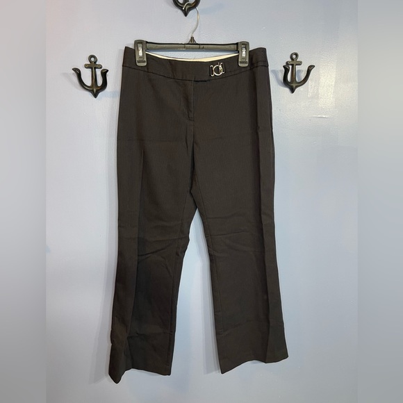 Worthington Petite Stretch Textured Pants Black Size 8P - Picture 1 of 7
